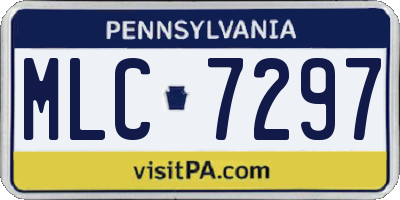 PA license plate MLC7297