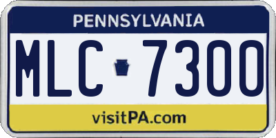 PA license plate MLC7300