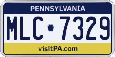 PA license plate MLC7329