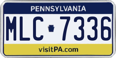 PA license plate MLC7336