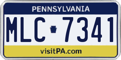 PA license plate MLC7341