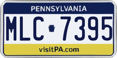 PA license plate MLC7395