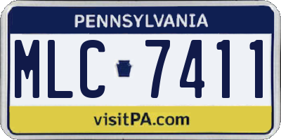 PA license plate MLC7411