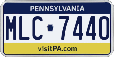 PA license plate MLC7440