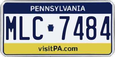 PA license plate MLC7484