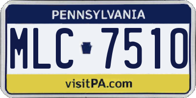 PA license plate MLC7510