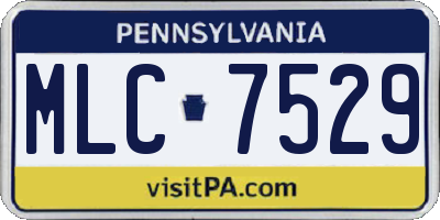 PA license plate MLC7529