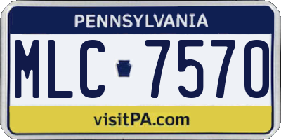 PA license plate MLC7570