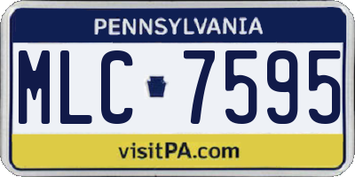 PA license plate MLC7595