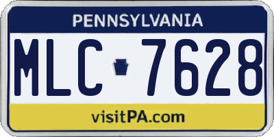 PA license plate MLC7628