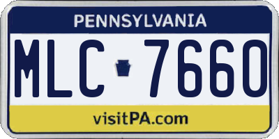 PA license plate MLC7660