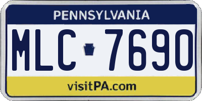 PA license plate MLC7690