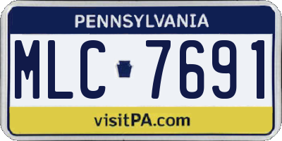 PA license plate MLC7691