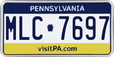 PA license plate MLC7697