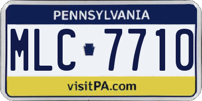 PA license plate MLC7710
