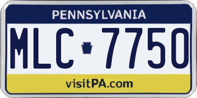 PA license plate MLC7750