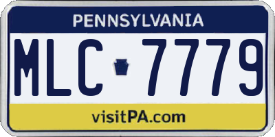 PA license plate MLC7779