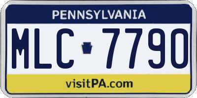 PA license plate MLC7790