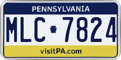 PA license plate MLC7824