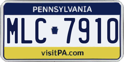 PA license plate MLC7910