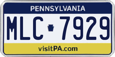 PA license plate MLC7929