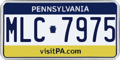 PA license plate MLC7975