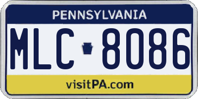 PA license plate MLC8086
