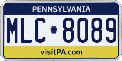 PA license plate MLC8089