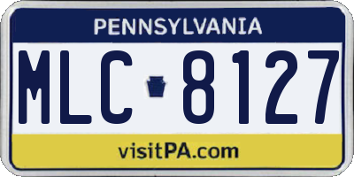PA license plate MLC8127
