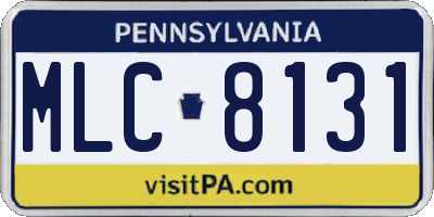 PA license plate MLC8131