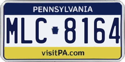 PA license plate MLC8164