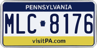 PA license plate MLC8176