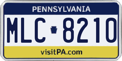 PA license plate MLC8210