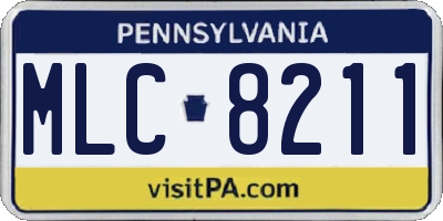 PA license plate MLC8211