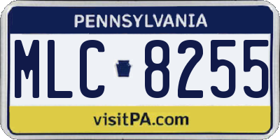 PA license plate MLC8255