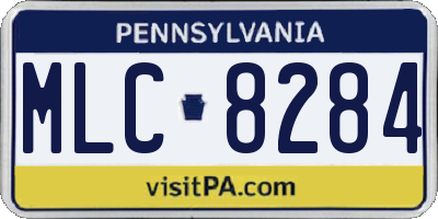 PA license plate MLC8284