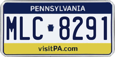 PA license plate MLC8291