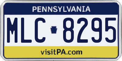 PA license plate MLC8295