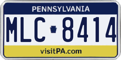 PA license plate MLC8414