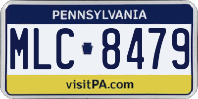 PA license plate MLC8479