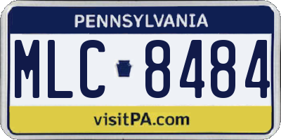 PA license plate MLC8484