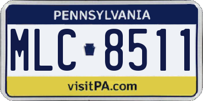PA license plate MLC8511