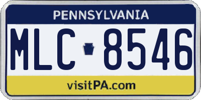 PA license plate MLC8546