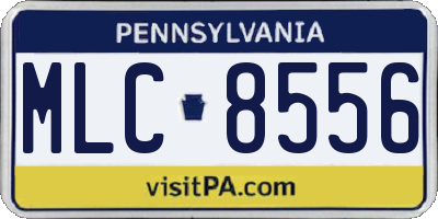 PA license plate MLC8556