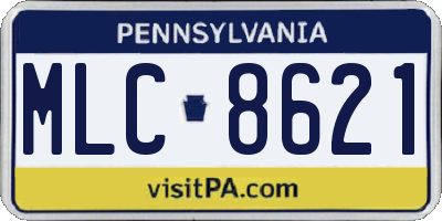PA license plate MLC8621