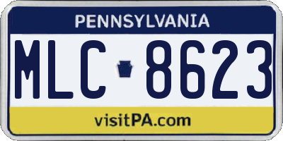 PA license plate MLC8623