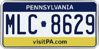 PA license plate MLC8629