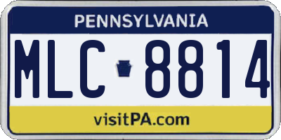 PA license plate MLC8814