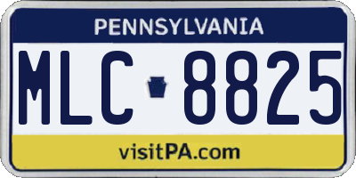 PA license plate MLC8825