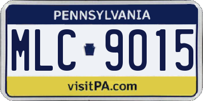 PA license plate MLC9015